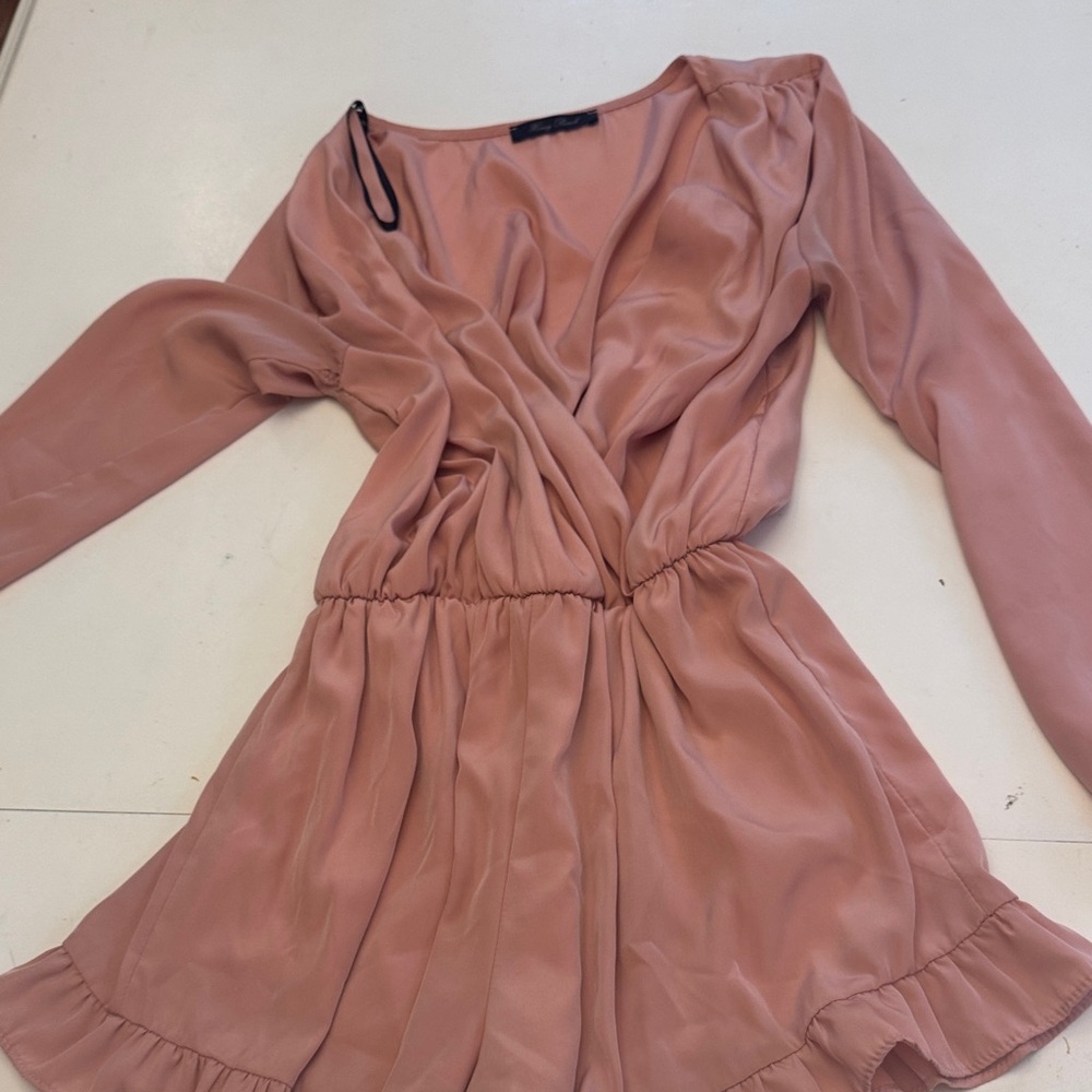 Honey Punch Blush Long Sleeve Dress